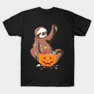 Sloth Costume Halloween Halloween Sloth Pumpkin Shirt T-Shirt